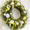 Fiori decorativi uova di Pasqua ghirlanda 36x7 cm Display artificiale garland