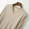 Men's Sweaters Man Clothes Solid Color Beige Knitted For Men Pullovers Business V Neck Plain Cotton Sheap Jumpers Korean Style X