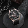 Polshorloges chronos modeheren sport horloges man business quartz polshorloge luxe bruine lederen mannen casual lumineuze klokwacht