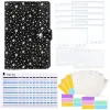 equipment A6 Binder PVC Cover With 10 Clear Binder Pockets 6Ring Budget Binder Envelopes System Budget Planner Organizer