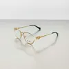 Luxury Lunettes de soleil Designer MM Top Gold Silk Edge Fine Civic Ladies Mirror Cadre 53UV LINGYANG WHITE MOUNOIL Tempérament anti-bleu Light Myopia Mirror Mirror