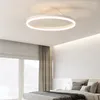 Lautres de plafond lustre à LED circulaire minimaliste moderne avec éclairage réglable pour la vie en salle à manger