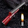 Mini Dual Flames Butan ohne Gas leichter nachfüllbar Plastikpistolen -Feuerzeuge Raucherzubehör coole Feuerzeuge Geschenke für Männer