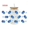 Window Stickers 3D UV DTF Transfers 16oz Cup Wraps Fruit Printed For DIY Glass Ceramic Metal Leather Etc. D5277