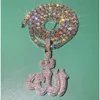 Fine bijoux personnalisé Iced Out VVS Moisanite Religion Sier Allah Islam Pendant pour hommes femmes