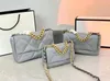 Модная сумочка топ 10А дизайнерская сумка Chanells Beant Bag Davajuku козья кожа кошелька кошелька золото и серебряная шва сумки сумки для цепи алмаз решетка 270