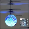 Led Flying Toys Ball Luminous Kid Flight Balls Electronic Infrared Induction Aircraft Remote Control Magic Sensing Helicopter Drop Del Dhw2S