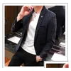 Męskie garnitury Blazers Light Luxury High-end Single Western Coat 2024 Spring and Autumn Casual Suit British Mały trend dostaw