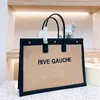 Lady Rive Gauche Summer weave Beach Shop bags Womens luxury designer handbag Shoulder vacation keepall bags mens gym canvas clutch diaper Crossbody large tote bag