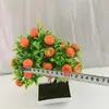 Kwiaty dekoracyjne owoce sztuczne pomarańczowe rośliny drzewa bonsai mały disted plastikowy kwiat Fortune Kumquat Fruit Home Decor