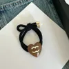 Loves Heart Hair Ties Fashion Accessories Women Designer Jewelry Rubber Band Ponytail Hair Rope Elastic Scrunchies