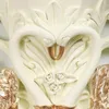 Vases European Wall Hanging Resin Vase Artificial Flower Decoration Creative Background Couple Swan Mural Accessories Craft Decor