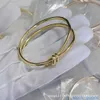 Bracelet à nœuds noués torsadés pour femmes V Gold High Version Full Star Gold Half Half Classic Gold Gold Gold Gold Gold Gold