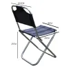 Furnishings Camping Chair Outdoor Mountaineering Portable Stool with Folding Backrest Ultralight Aluminum Alloy Fishing Mazza Mini Chair