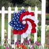 Fiori decorativi ghirlande del 4 luglio per porta d'ingresso rosso bianco e blu ghirlanda patriottica americana American artigianale Memorial Day Festival