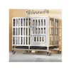 Transporteurs de chats, caisses abritent les porteurs en acier inoxydable pliant cage de chien moyenne cage de taille moyenne collie pet golden retriever moyen dr dhw29