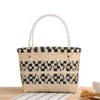 Dinner Bag Wholesale Retail Woven Cabbage and White Womens Handheld Colored Picnic Bag