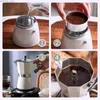 Caféarers Coffee Moka Pot Machine de café Brewer Stovetop Espresso Mocha Pot Cappuccino ou latte 3/6 tasses Y240403