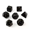 Loose Gemstones Natural Obsidian Polyhedral Dice 7Pcs Set Dungeons Dragons Stone Dnd Rpg Games Ornaments Spot Goods Wholesale Accept D Otuno