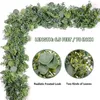 Fleurs décoratives Eucalyptus artificiel Feuilles Garland 6,5 pieds fausse vigne givrée pour la table de mariage Runner Mantel Home Decor