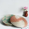 Table Mats Promotion! Round Woven Placemats Natural Straw Braided Heat Resistant Non-Slip Weave