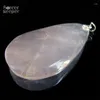 Colliers pendants Real Natural Rose Quartz Crystal Stone Pendule Spiritual Meditation Chakra Guéris Reiki Perles pour bijoux Making 215