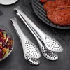 2024 BBQ Tongs Steak Stainless Steel Food Tongs Kitchen Utensils Buffet Cooking Tool Anti Heat Bread Clip Pastry Clamp Utensil Tongs for BBQ