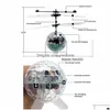 Led Uçan Oyuncak Top Aydınlık Çocuk Uçuş Topları Elektronik Kızılötesi İndüksiyon Uçak Uzaktan Kumanda Sihirli Algılama Helikopter Drop Del Dhw2s