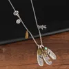 Ожерелье для перьев мужская и женская цепь свитера короткоспособный аксессуар натакахаши подвесной подвесной цепь ключицы