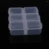 Storage Bottles 6 Grids Jewelry Container Sealed Stationery Braille Holder Broken-resistant Spare Beads Portable Box