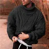 Maglioni maschile 2023 Turtleneck casual a colori solidi a colore casual maglione caldo strataghi abbottonate invernali di trench di trench drop delivery a dhcgp