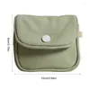 Förvaringspåsar Small Canvas Bag Solid Color Coin Purse Waterproof Makeup hörlurar för utomhusaktiviteter headset F0T4