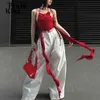 Damestanks Camis Pixiekiki Y2K Sexy Red Crop Tops For Women 2023 Summer Fashion 3d Floral Applique Ruffe Ruffle Franing Halter Top Camisole P33-BZ13 Y240403