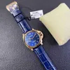 Swiss Mirror Factory Sapphire Automatisk rörelse Storlek 44mm Importerad Cowhide Strap M37Z