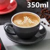 Mughe Colore da 350 ml Cappuccino Tazza di caffè Set Plate Standard Concorso Latte Mug Milk
