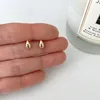 Stud Earrings Simple S925 Sterling Silver Drop For Woman Punk C-Shaped Hook Jewelry 2024 Trend Gift