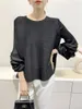 Dames t shirts miyake t-shirt tops dames 2024 mouwen carven ontwerp kralen los geplooide kleding tandenstoker comfort en casual top