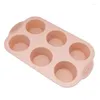 Bakvormen mini muffin 6-holes siliconen ronde vorm diy cake cookie pan anti-stick gereedschap