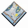 POBING Silk Scarf Women Large Shawls Geometric Print Square Bandana Luxury NecKerchief Muslim Hijab Scarf Female Foulards 130CM 240323