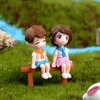 Декоративные фигурки 2pcs/set Boy Girl Sweetly Lovers Pare Craft Creative Miniature Dornmants Fairy Rail Colls Wedding Accessories