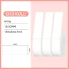 Paper Phomemo White Adhesive Label Tape for D30 Thermal Label Maker 12 X 50mm(1/2" X 5/4") Phomemo Thermal Printer Paper 130pcs 3 Roll