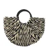 Dinner Package New Wholesale Retail Fashionable White Grass Woven Bag Semi-circular Seaside Vacation Beach Womens