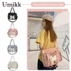 Drawstring Moda Çantaları Japon omuz çantası Kolye Messenger Crossbody Tecesi ile Üniversite Öğrenci Kızlar İçin Sevimli Tote Çanta