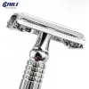 Razor Baili Butterfly Double Edge Segurança Razor barbeador barba barbeiro barbear molhado torção aberta para homens mulheres com lâmina BR179T