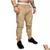 Pantalon pour hommes tissu tissu décontracté avec poches mtifonctionnelles pour hommes 2024 Design Dernier Style Drop Livrètre vêtements Vêtements OT3C6