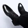 Sapatos casuais 2024 s/um britânico em estilo de negócios de couro para masculino de banquete diário de renda de banquetes