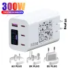 Chargers 3D EU US UK AU 300W GAN LAKER PD3.1 140W+140W AC100240V OLED SCHERM LAPTOP TELEFOON SNEL TELEPHEE