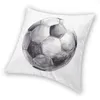Poduszka piłka nożna piłka nożna sportowa akwarela poduszka drukowana poliestrowa dekoracja dekoracji home 45 45 cm