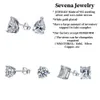 Zevena sieraden saet0001 925 sterling zilveren vierkante vorm diamant oorbellen voor vrouwen aaa kubieke zirkoon witte steen