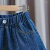 Shorts 3-13 jaar jegens kinderen denim rokken voor meisjes blauwe broek peuter baby jean